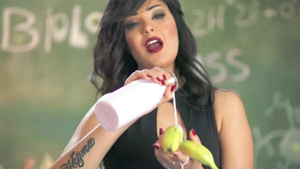 Egyptian female singer jailed for music video with banana act Egyptian female singer jailed for music video with banana act