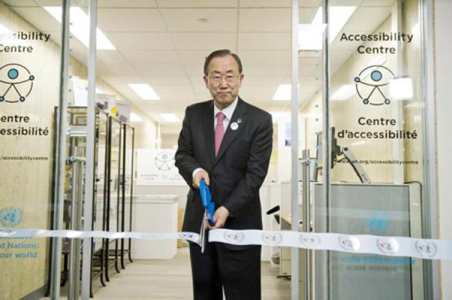 Ban inaugurates accessibility centre at UN
