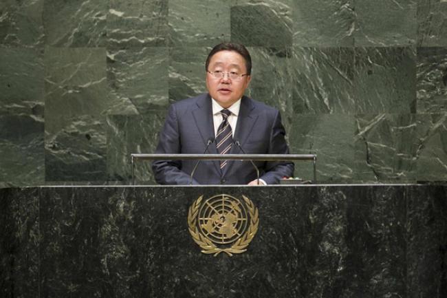 At UN Assembly, Mongolian leader underscores needs of landlocked developing countries