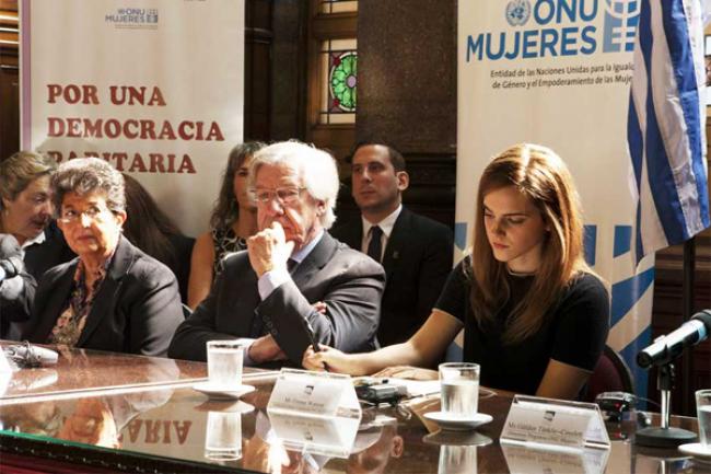 In Uruguay, UN Women Goodwill Ambassador Emma Watson urges women’s political participation
