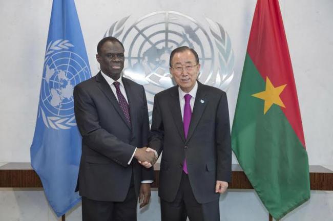 Burkina Faso: Ban meets with transition President Kafando