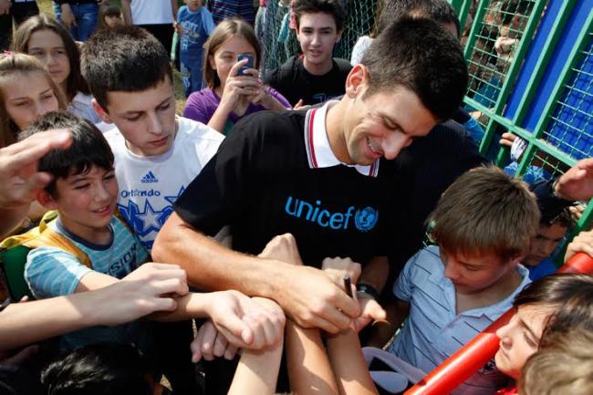 Top tennis player Novak Djokovic takes centre court for children as new UNICEF Goodwill Ambassador