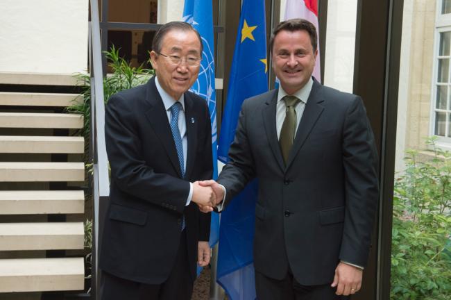 In Europe, UN chief praises Luxemburg’s commitment on development issues