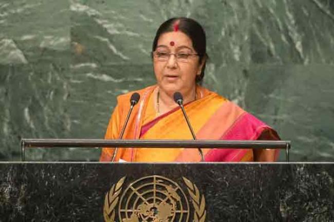At UN, Indian Minister urges leaders to turn ‘shadow of turmoil’ into a golden age for civilization