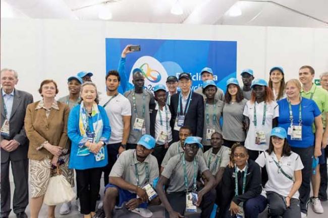 In Brazil, UN chief encourages Olympic Refugee Team to ‘show strength,’ inspire the world