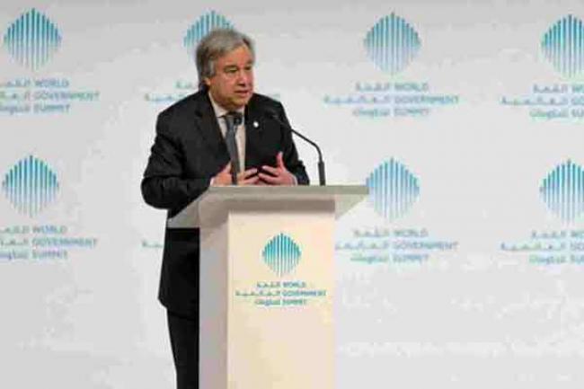 In Dubai, UN chief addresses deficit of trust between governments, citizens and institutions