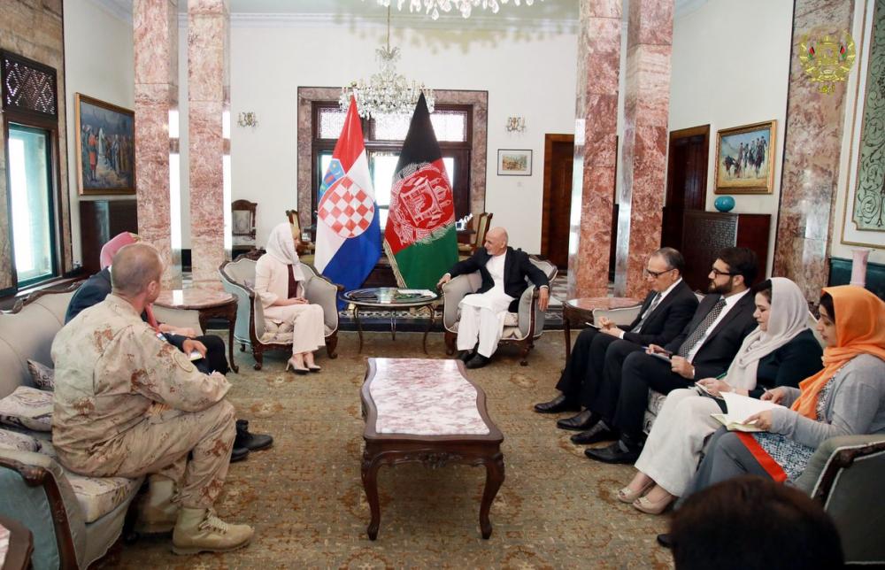 Croatian President Kolinda Grabar-Kitarovic visits Afghanistan, meets Ashraf Ghani 