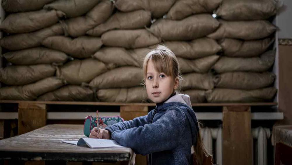 Ukraine: 200,000 children forced to learn in bullet-riddled classrooms