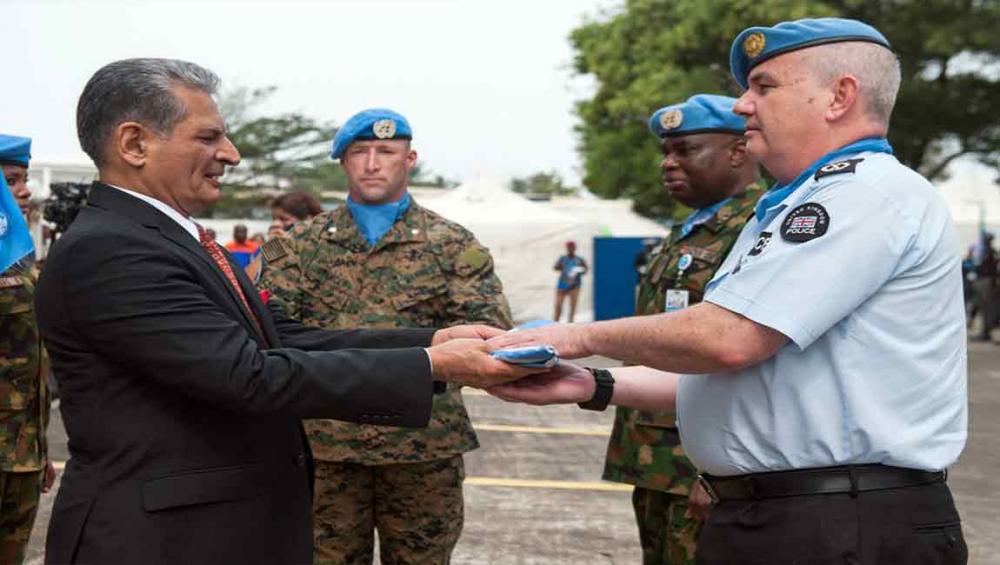 Liberia: UN mission farewell ceremony honours last departing police and military personnel