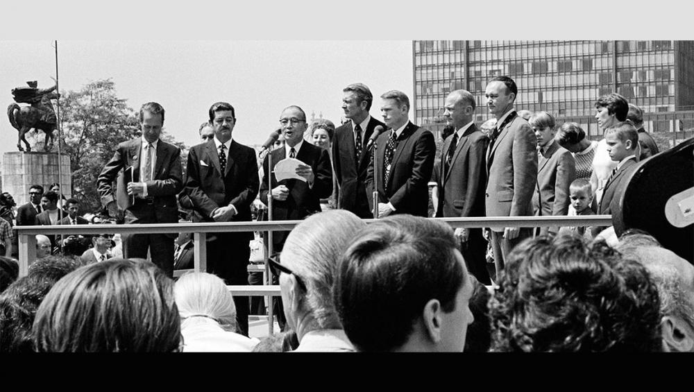 First men on the moon ‘came in peace’ to UN Headquarters ‘for all mankind’ First men on the moon ‘came in peace’ to UN Headquarters ‘for all mankind’