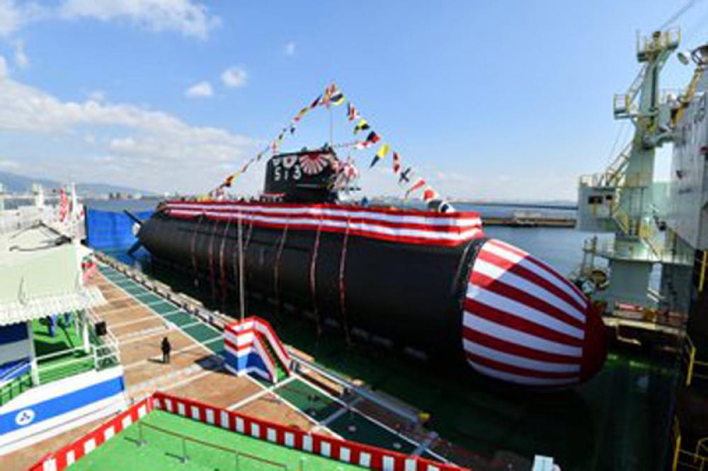 Japan unveils new submarine amid China