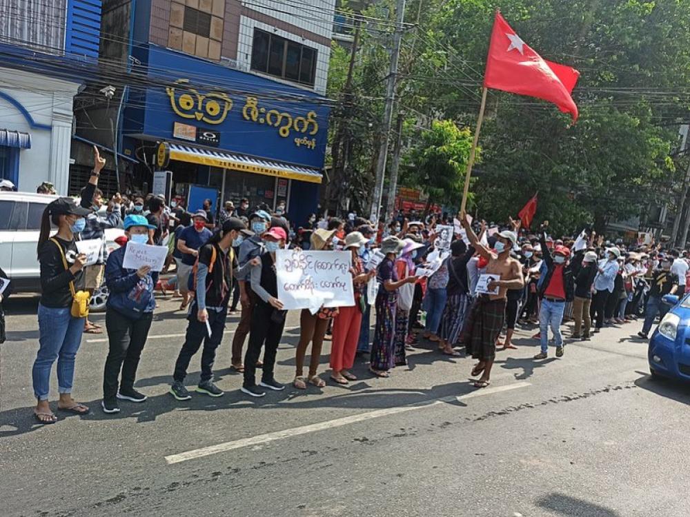 Beijing supports military rule: Protests held outside Chinese consulate in Myanmar