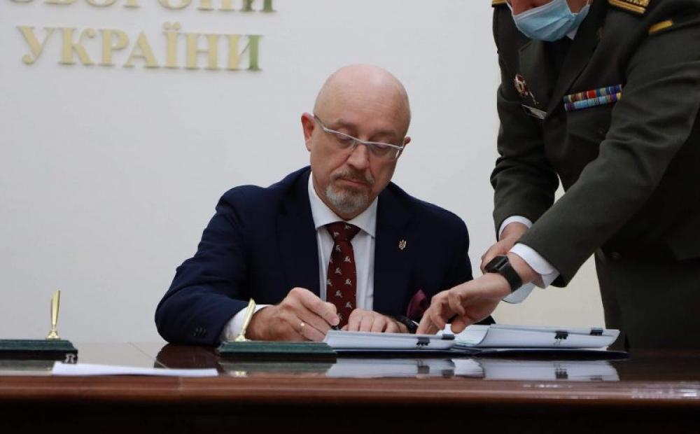 File image of Ukrainian Defence Minister Oleksiy Reznikov from his Twitter account (@oleksiireznikov)