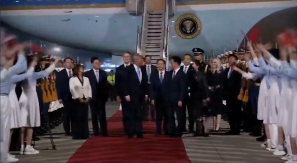  Trump Touches Down in Beijing for high-stakes China visit 