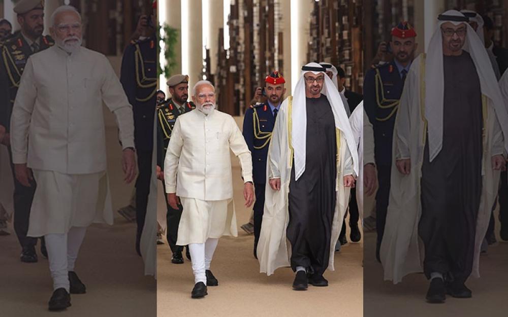 PM Modi and UAE President Sheikh Mohamed bin Zayed Al Nahyan share a very personal bond. Photo: PIB 