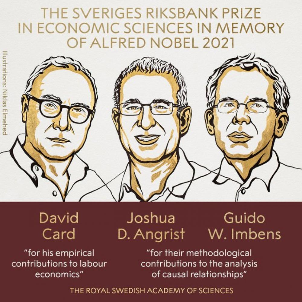 David Card, Joshua Angrist and Guido Imbens win Nobel Prize in Economics David Card, Joshua Angrist and Guido Imbens win Nobel Prize in Economics