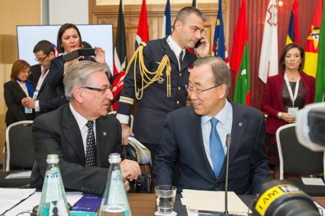 Ban takes call for action on climate change to Commonwealth summit in Malta
