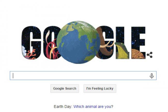 Google doodles on Earth Day