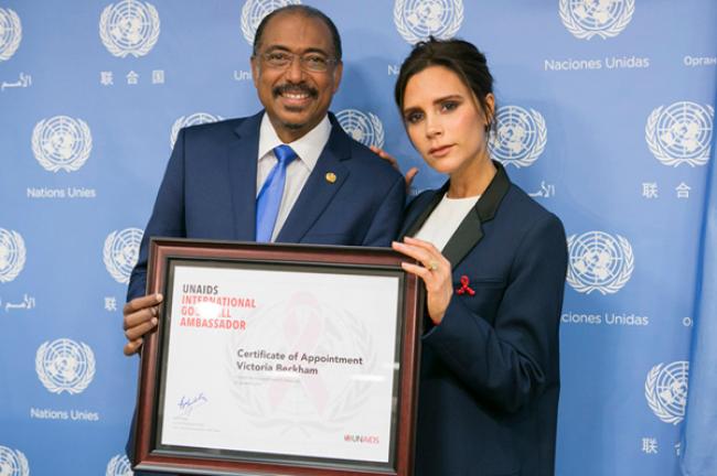 Fashion designer Victoria Beckham joins UN effort to achieve world free of HIV