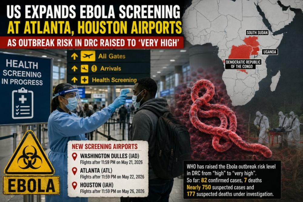 US adds Atlanta, Houston to Ebola screening list ahead of World Cup 