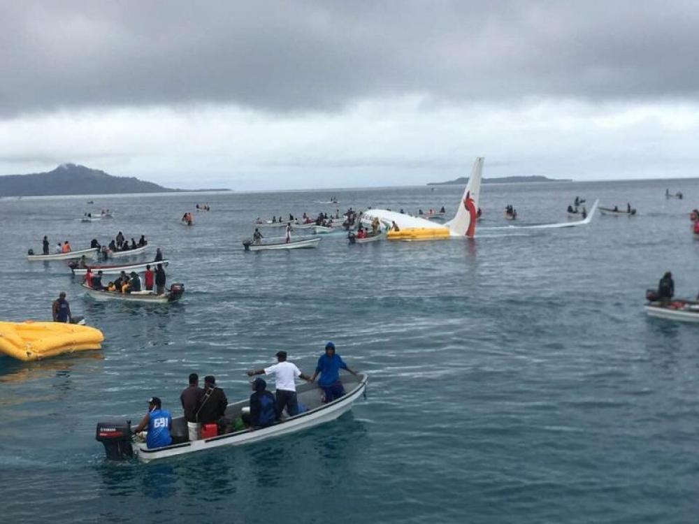 Passenger aircraft comes down in Micronesia lagoon, minor injuries reported