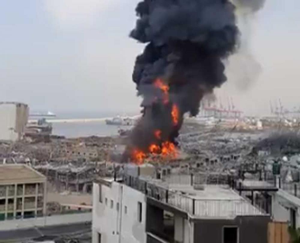 Beirut: Fire breaks out at oils and tires warehouse 