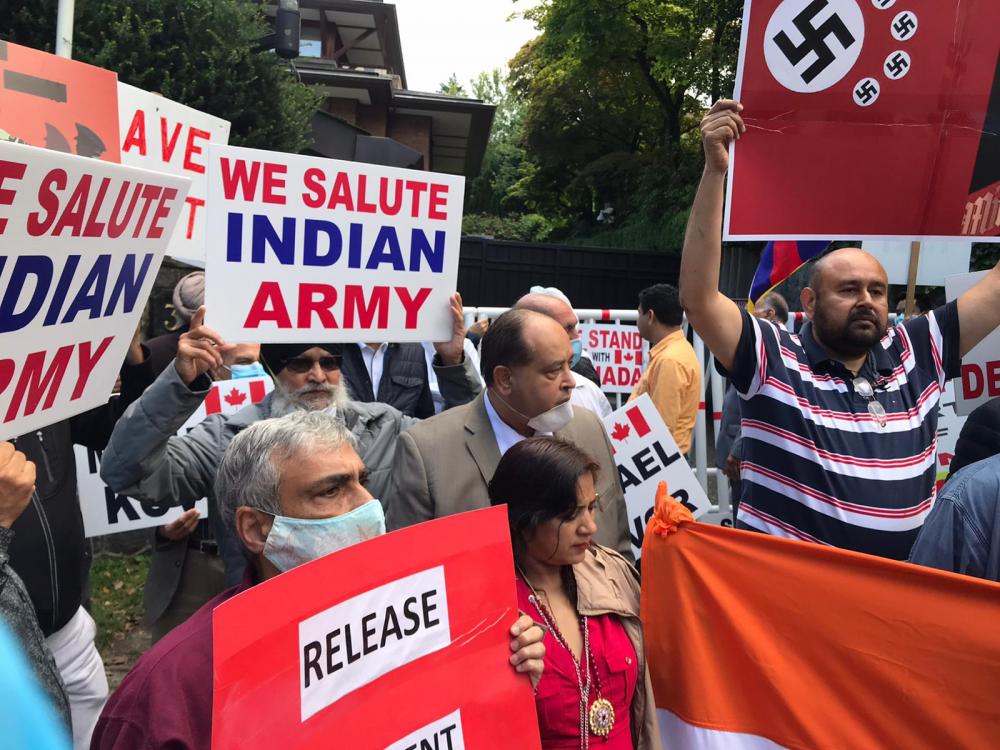 Friends of Canada-India group demonstrate against China in Vancouver