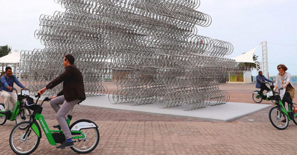 Ai Wei Wei sculpture celebrates pedal power, as Urban Forum continues in Abu Dhabi