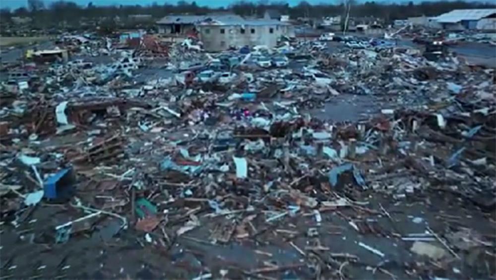 US: 70 killed as tornado flattens city blocks in Kentucky