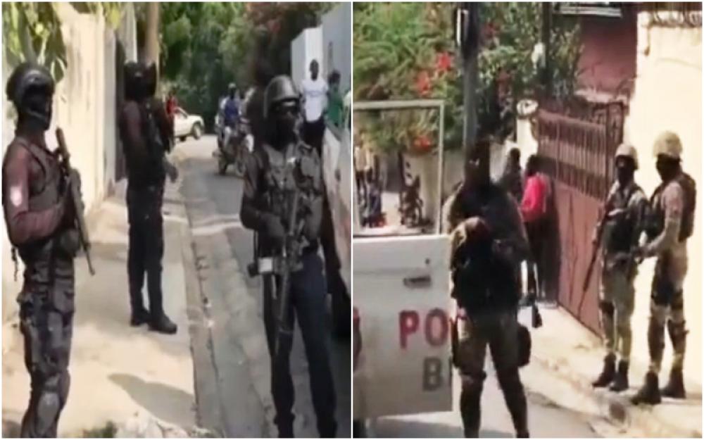 File images of Haitian security forces carrying out ops against gang members, screengrabbed from Youtube