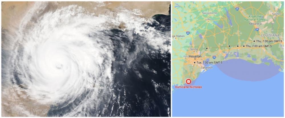 Tropical storm Nicholas strengthens to Category 1 hurricane, makes landfall in Texas