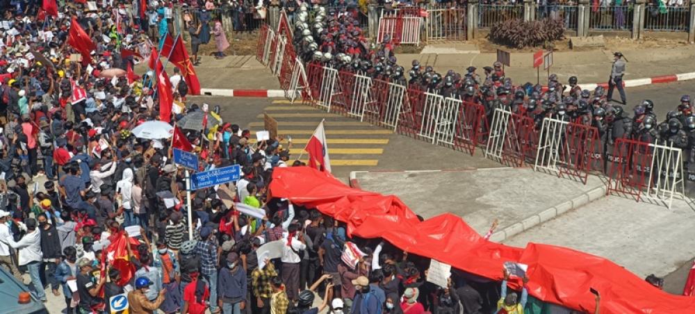 File photo of agitation against military coup in Myanmar by Voice of America (VOA) via Wikimedia Creative Commons