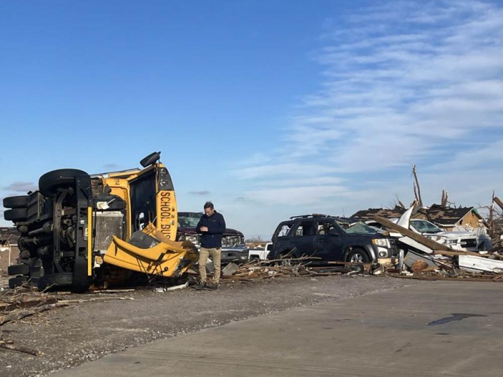 US president Joe Biden offers federal assistance to Kentucky, other states hit by deadly tornadoes