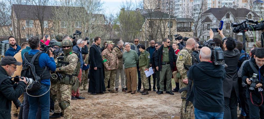 Guterres in Ukraine: War is ‘evil’ and unacceptable, calls for justice