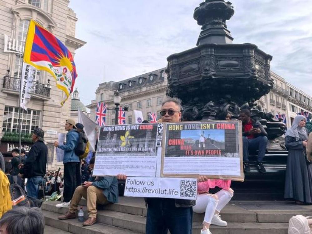 London witnesses protest to mark Tiananmen Square massacre