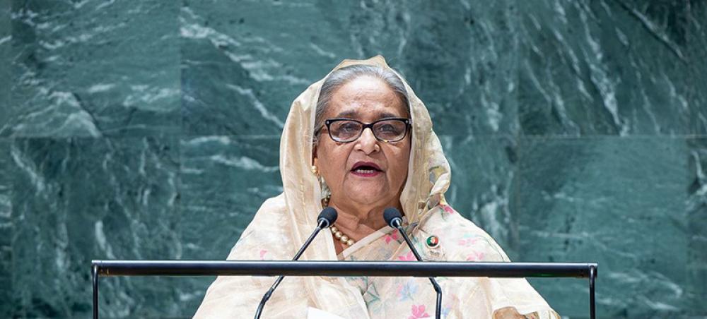 Shun path of confrontation and work together for the SDGs, urges Bangladesh leader