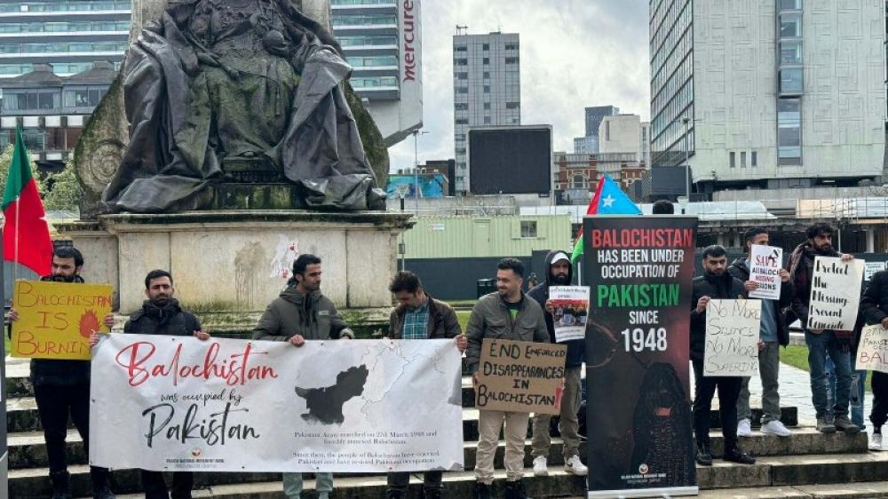 Baloch National Movement protest in Manchester, Amsterdam to mark 'Black Day'