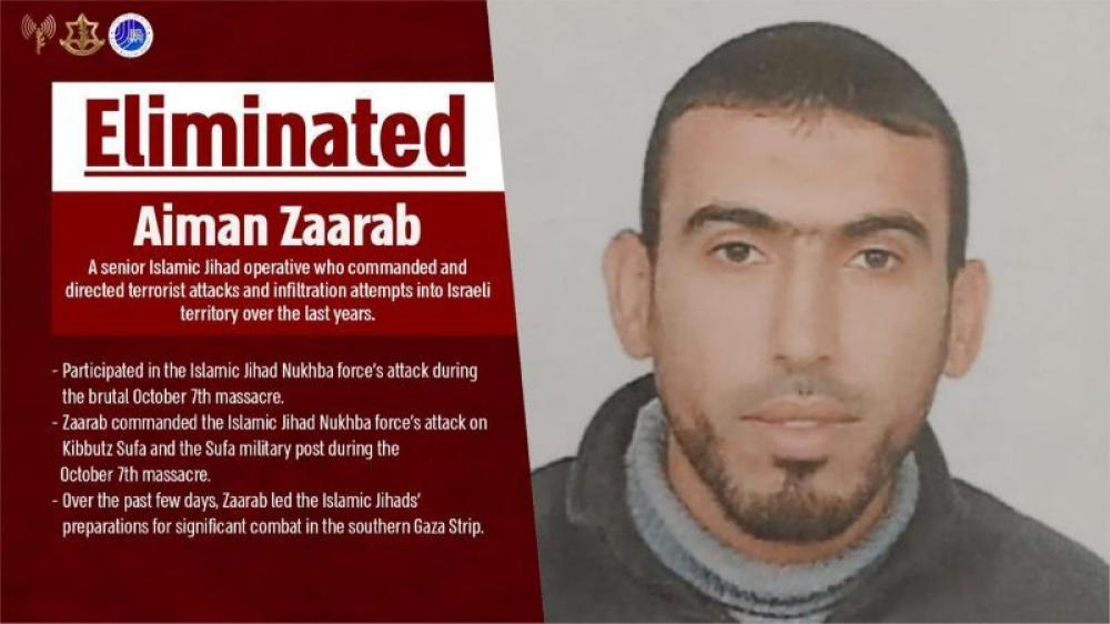Israel Defense Forces claims Islamic Jihad Rafah Brigade commander killed during airstrike in Rafah