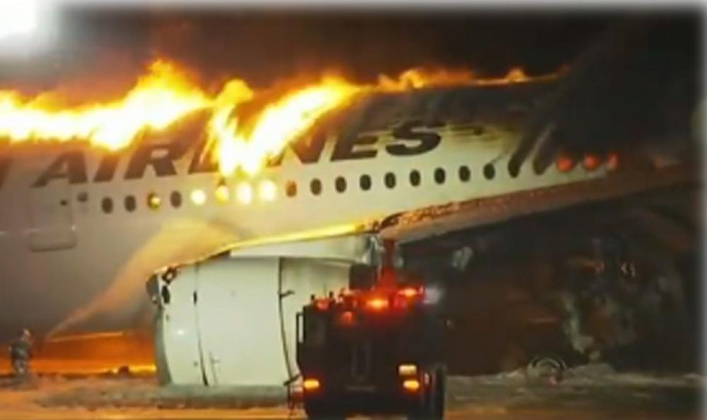 Tokyo: Japan Airlines flight burst into flames after landing at Haneda Airport, 367 passengers evacuated safely