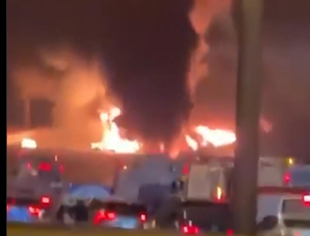 Fire and smoke at US Embassy in Riyadh after drones assault 