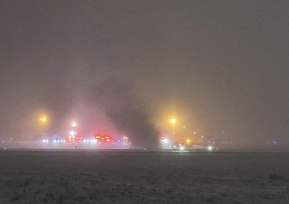 Bombardier Jet crashes in Maine with eight passengers, airport shut 
