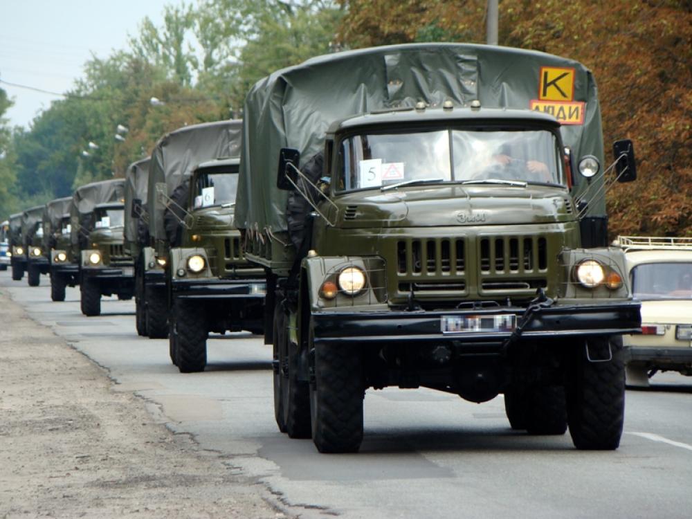 File image of Ukrainian military convoy from Wikimedia Creative Commons