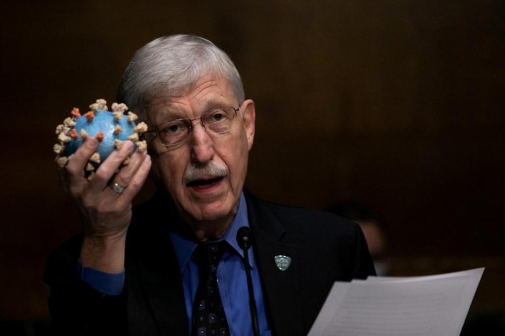 U.S. National Institutes of Health director testifies during a hearing of U.S. Senate Subcommittee