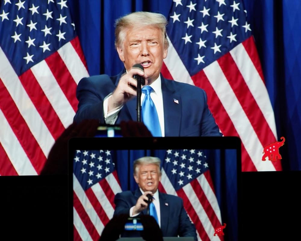 US President Donald Trump at 2020 Republican National Convention in Charlotte 