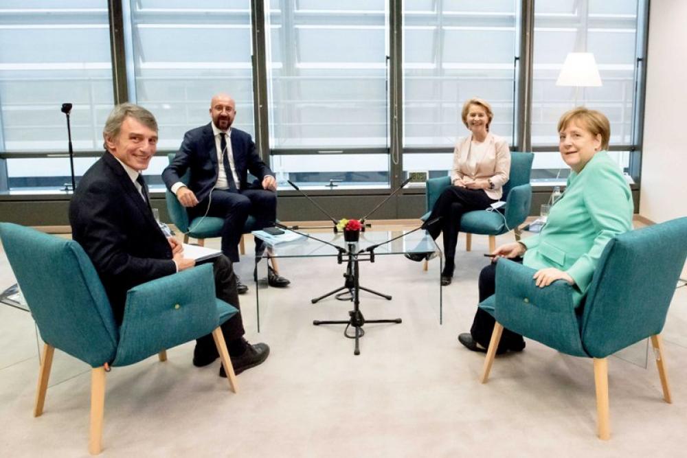German Chancellor Angela Merkel attends meeting in Brussels