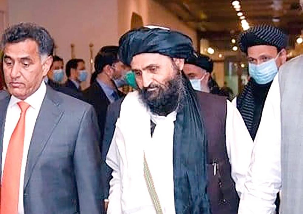 Pakistan ISI chief Lt Gen Faiz Hamid with Taliban leader Abdul Ghani in Kabul