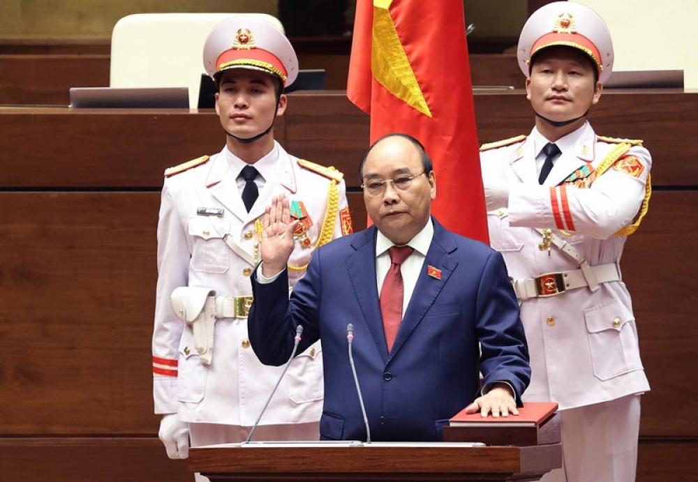 Swearing-in of Vietnam President Nguyen Xuan Phuc