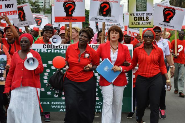 Abducted Nigerian schoolgirls not forgotten, UN chief declares as worldwide vigils begin