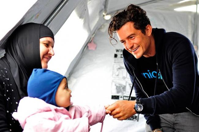 UNICEF advocate Orlando Bloom urges protection of refugee and migrant children