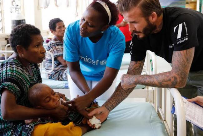 UNICEF Goodwill Ambassador David Beckham’s Fund helps children in New Guinea